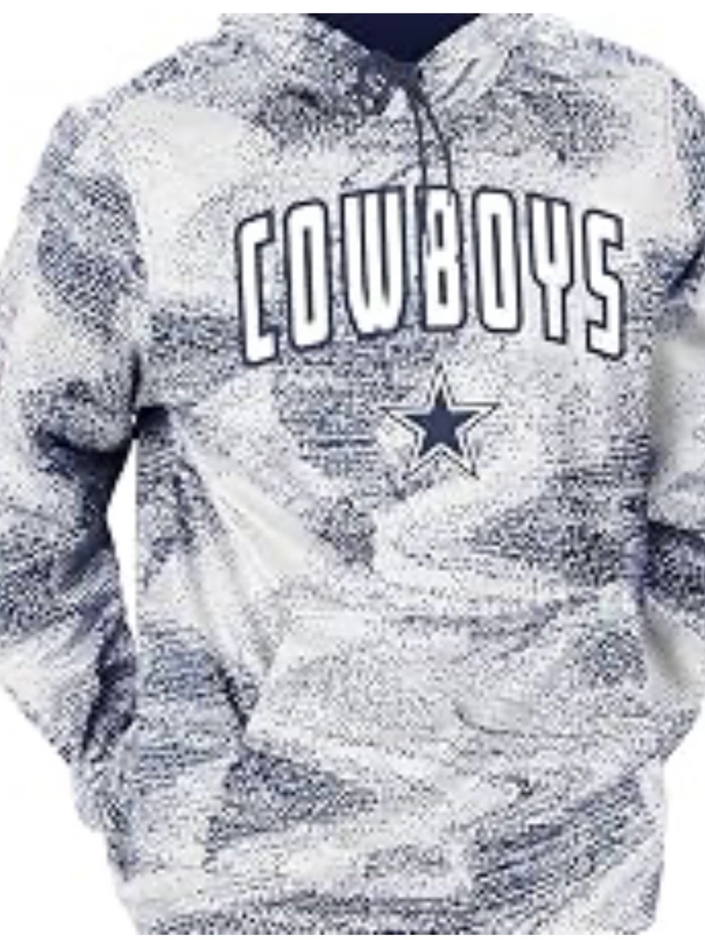 Dallas Cowboys Zubaz Static Pullover Hoodie- Size Large
